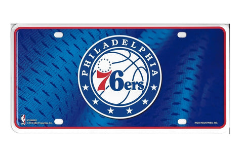 Philadelphia 76ers Metal Logo License Plate