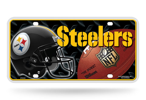 Pittsburgh Steelers Metal Logo License Plate