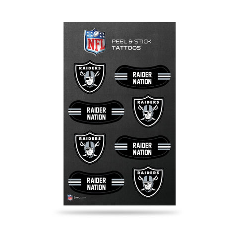 Las Vegas Raiders Peel N Stick Tattoos