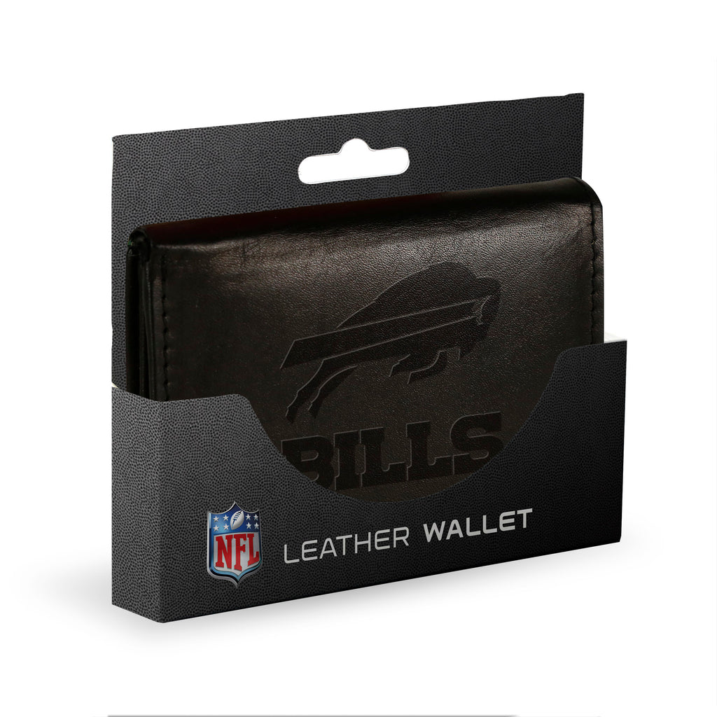 Buffalo Bills Embossed Trifold Wallet - Black
