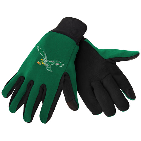 Philadelphia Eagles Retro Color Texting Gloves - Green