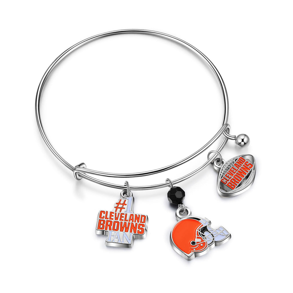 Cleveland Browns NFL 3 Charm Bracelet