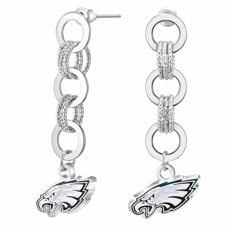 Philadelphia Eagles Circle Links Post Earring