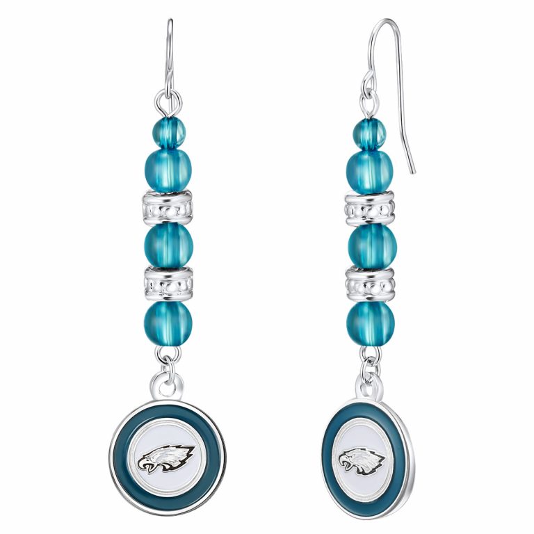 Philadelphia Eagles Beaded Dangle Earring