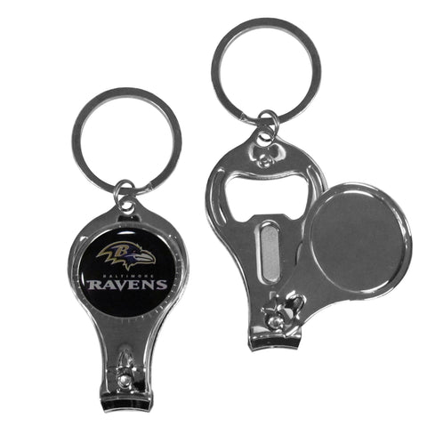 Baltimore Ravens Nail Clipper with Bottle Opener Key Chain
