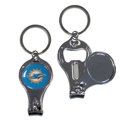 Miami Dolphins Nail Clipper with Bottle Opener Key Chain