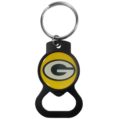 Green Bay Packers Bottle Opener Key Chain - Black