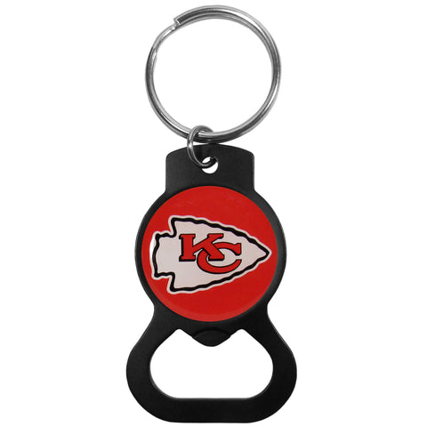 Kansas City Chiefs Bottle Opener Key Chain - Black