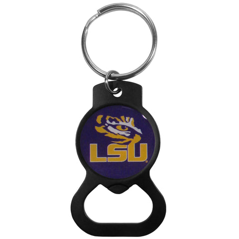 LSU Tigers Bottle Opener Key Chain - Black