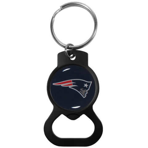 New England Patriots Bottle Opener Key Chain - Black