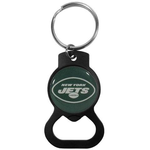 New York Jets Bottle Opener Key Chain - Black