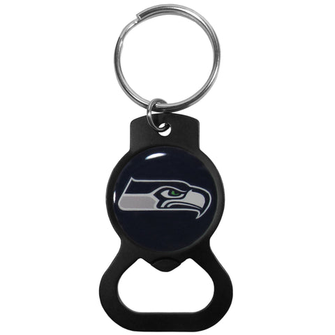 Seattle Seahawks Bottle Opener Key Chain - Black