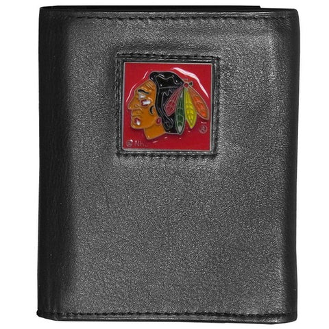 Chicago Blackhawks Fine Grain Leather Wallet