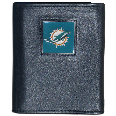 Miami Dolphins Fine Grain Leather Wallet