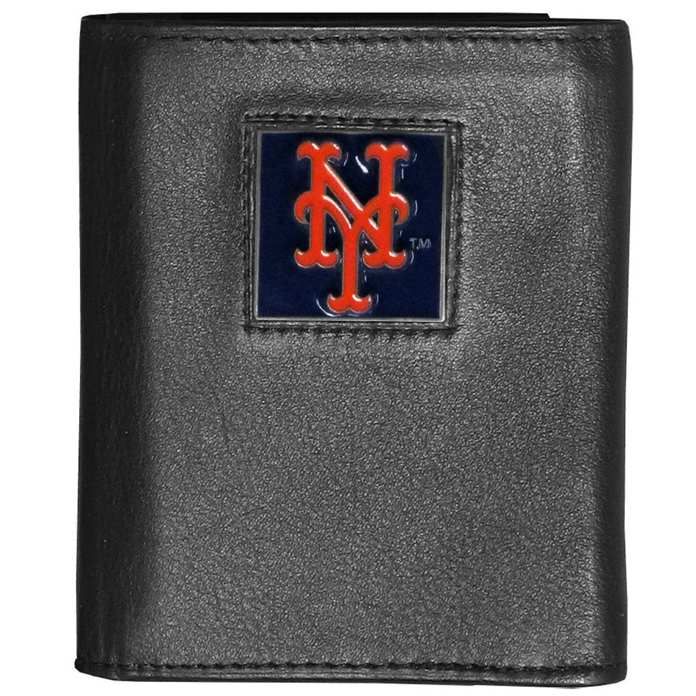 New York Mets Fine Grain Leather Wallet