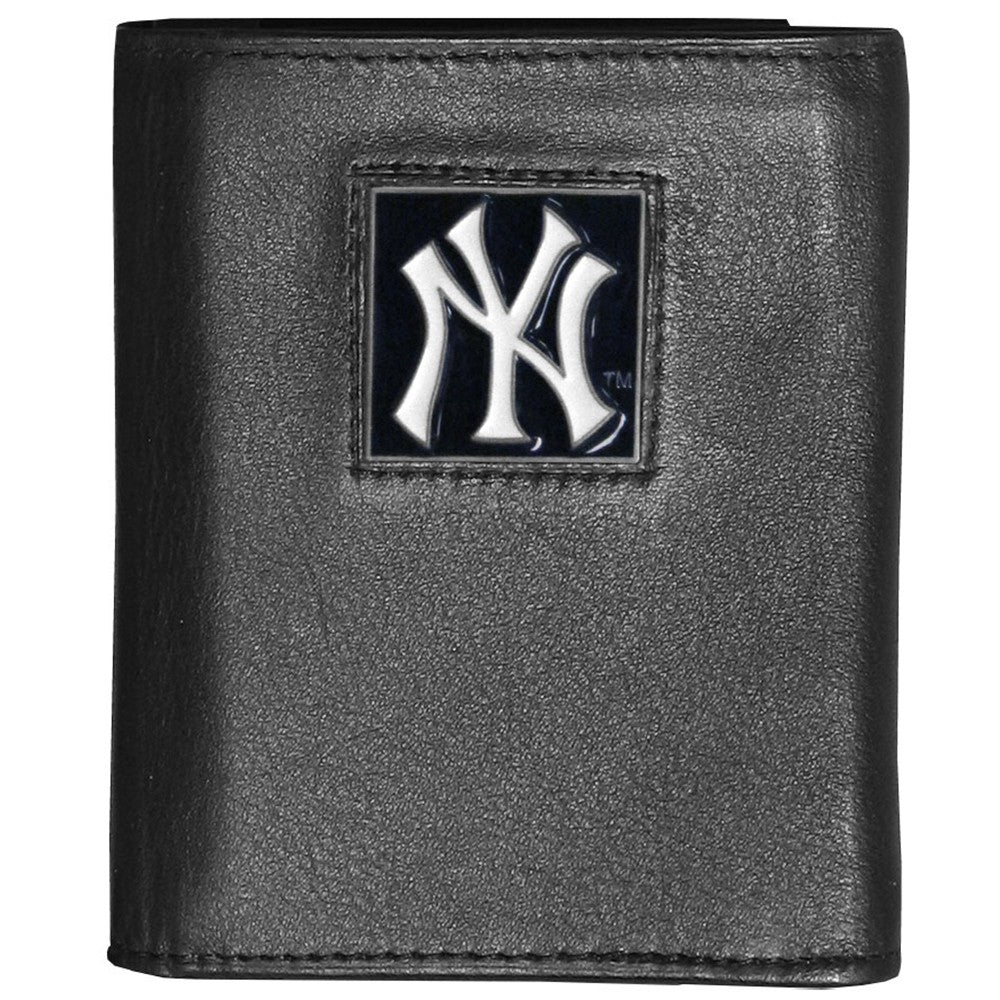 New York Yankees Fine Grain Leather Wallet