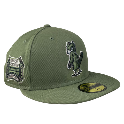 St. Louis Cardinals Olive with Camo UV Busch Stadium Sidepatch 5950 Fitted Hat