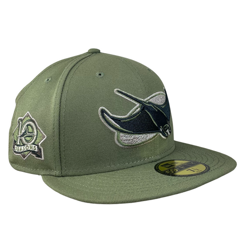 Tampa Bay Rays Olive with Camo UV 10 Seasons Sidepatch 5950 Fitted Hat