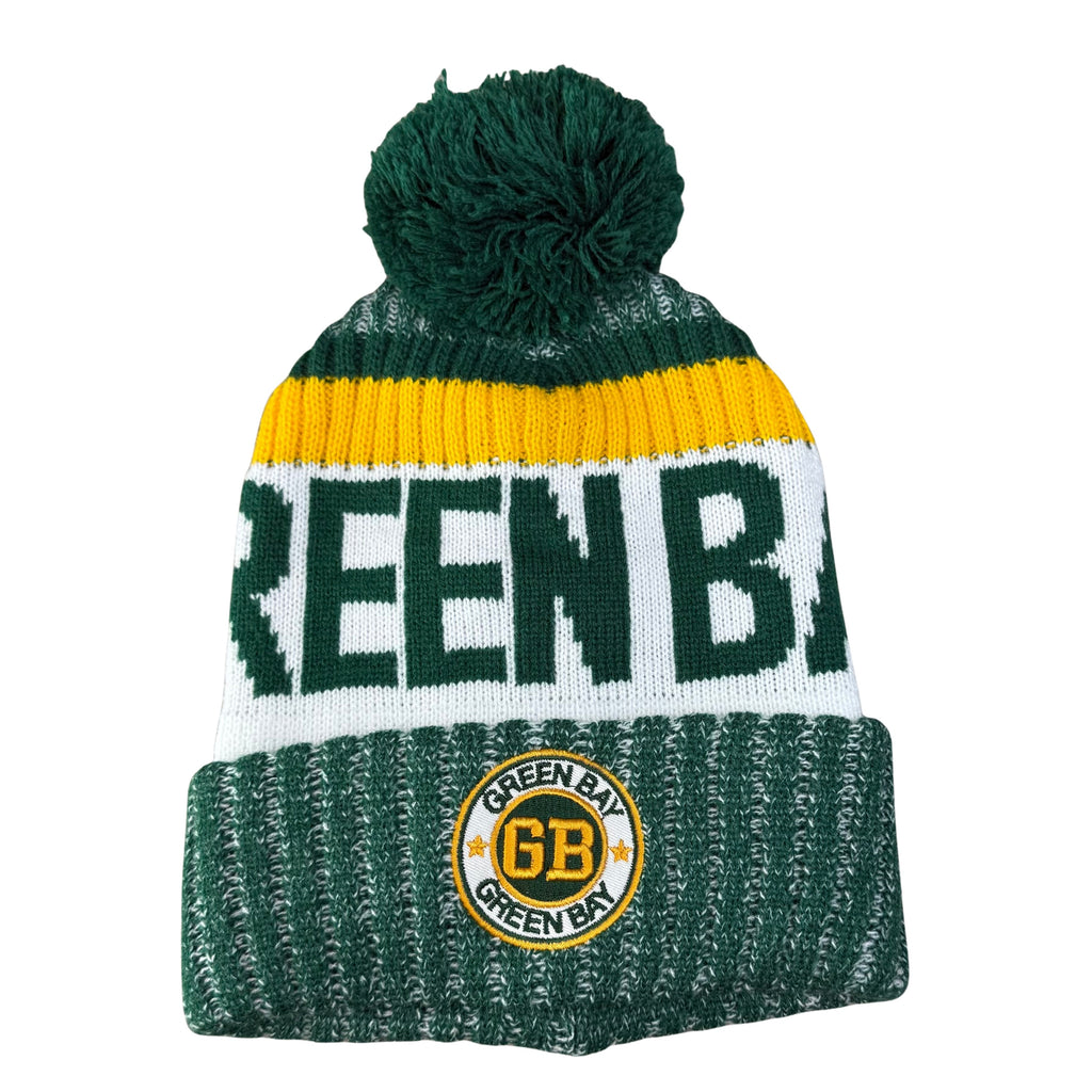 Green Bay Knit Hat - Heathered - Green/Yellow