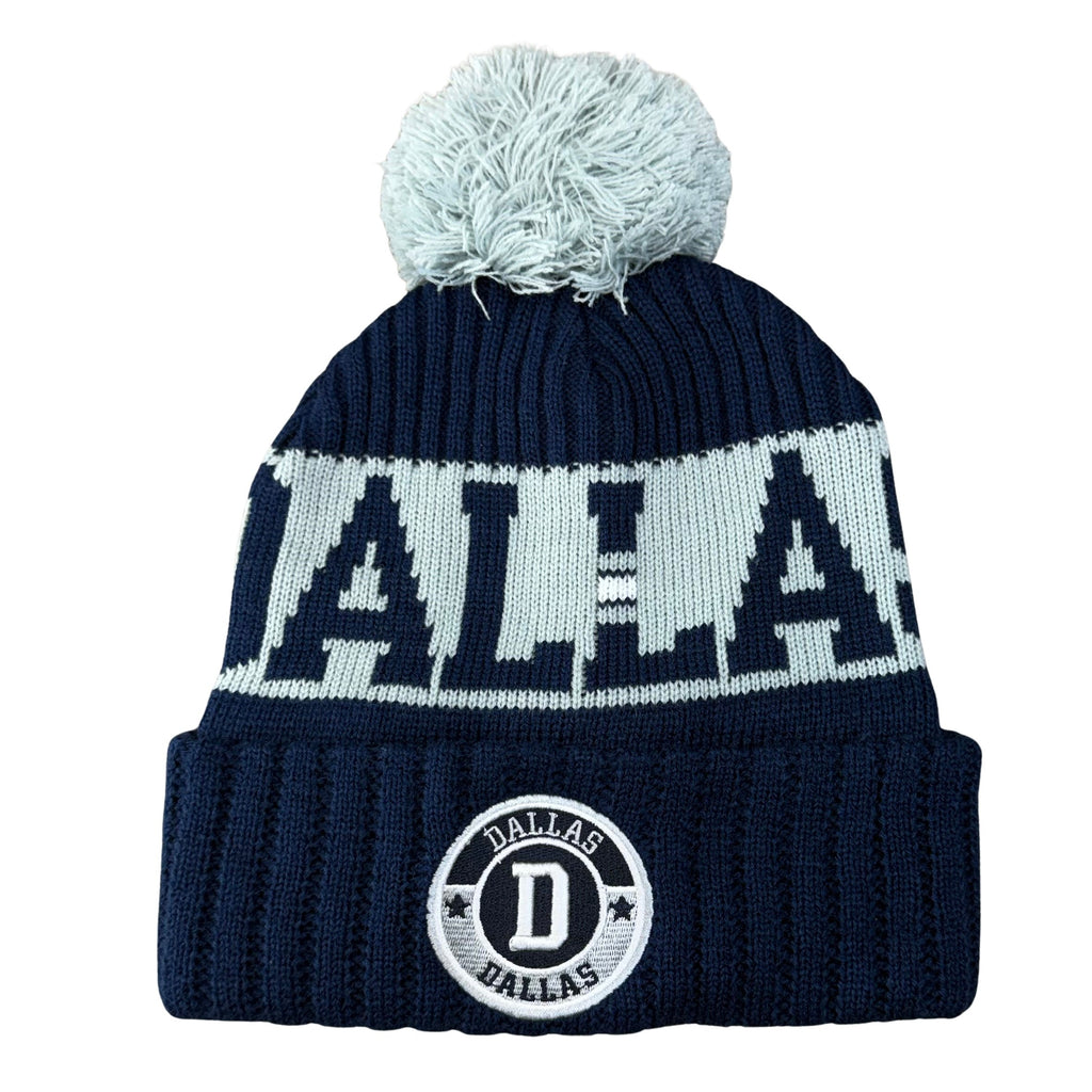 Dallas Knit Hat - Solid Color - Navy/Gray