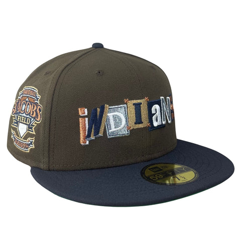 59FIFTY Cleveland Indians Walnut/Navy Green Jacobs Field Inaugural Season Patch