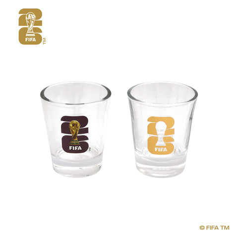 FIFA World Cup 2026 Emblem Shot Glass Set - Gift Boxed