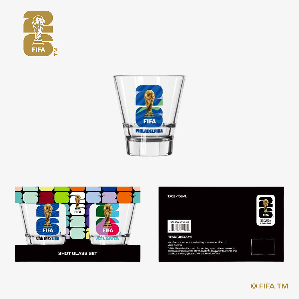 FIFA World Cup 2026 Shot Glass Combo Set (Host Country/City) - Philadelphia