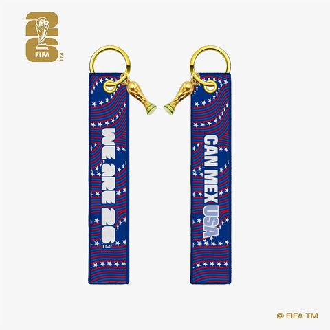 FIFA World Cup 2026 3D Host Country Webbing Keychain - USA