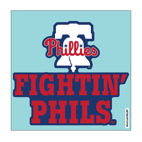Philadelphia Phillies Slogan 8" x 8" Perfect Cut Color Decal