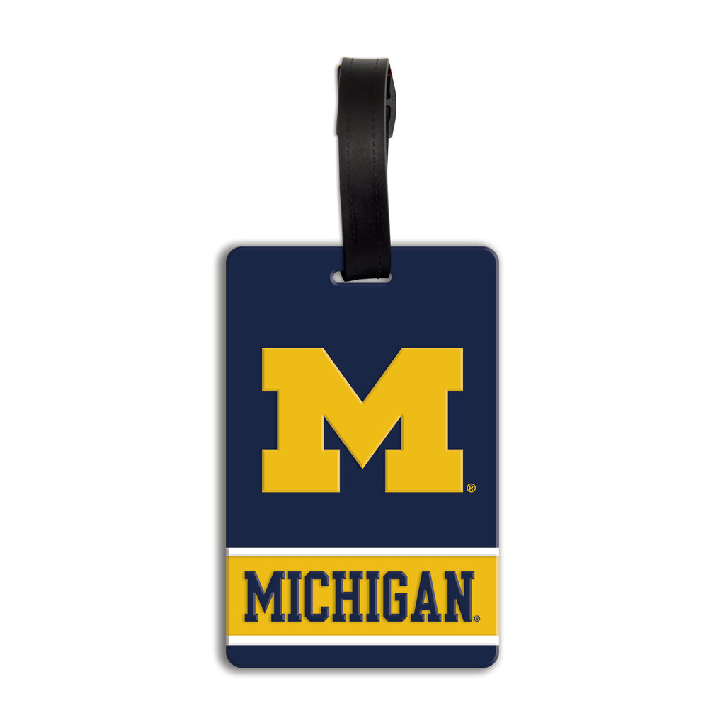 Michigan Wolverines PVC Bag Tag