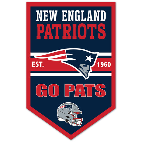 New England Patriots 11" x 17" Banner Sign