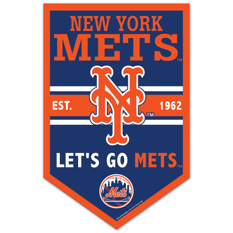 New York Mets 11" x 17" Banner Sign