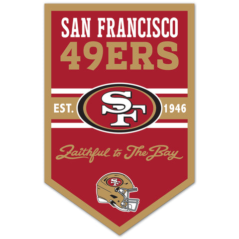 San Francisco 49ers 11" x 17" Banner Sign
