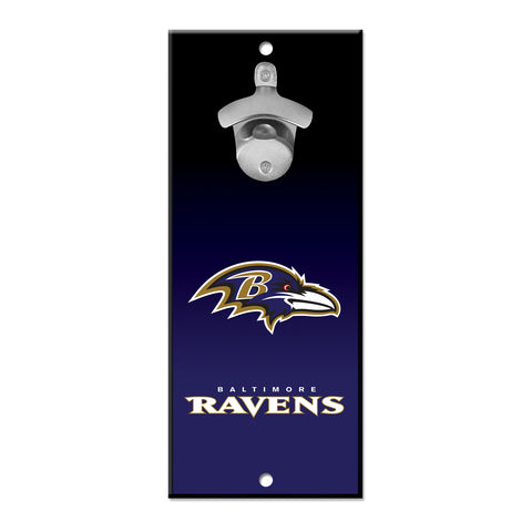 Baltimore Ravens 5" x 11" Bottle Opener Wall Sign - Ombre