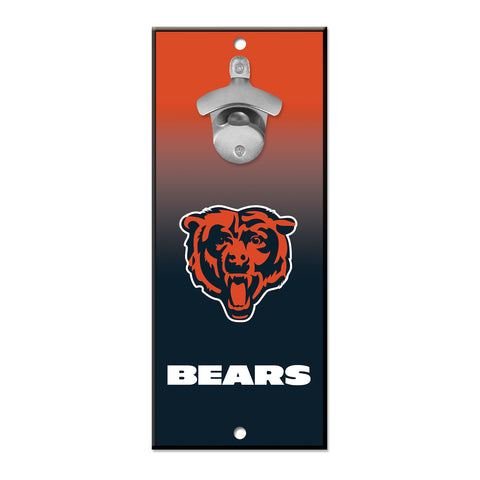 Chicago Bears 5" x 11" Bottle Opener Wall Sign - Ombre