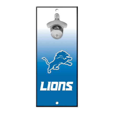 Detroit Lions 5" x 11" Bottle Opener Wall Sign - Ombre