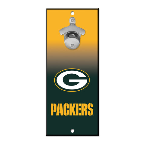 Green Bay Packers 5" x 11" Bottle Opener Wall Sign - Ombre