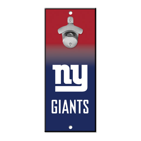New York Giants 5" x 11" Bottle Opener Wall Sign - Ombre