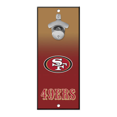 San Francisco 49ers 5" x 11" Bottle Opener Wall Sign - Ombre