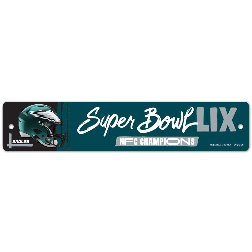 Philadelphia Eagles NFC Champions Street Sign 3.75" x 19"