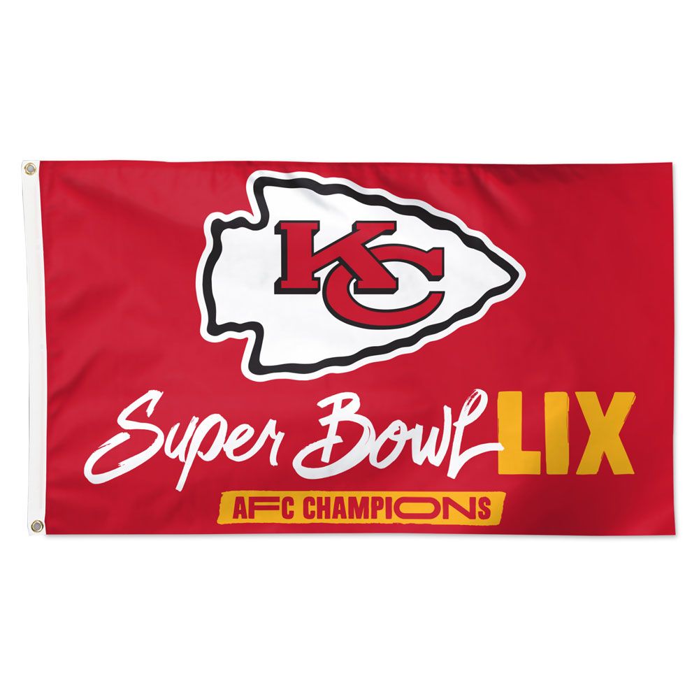 Kansas City Chiefs NFC Champions Flag 3'x5'  - Delux w/ grommets