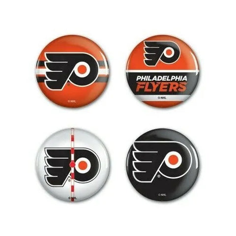 Philadelphia Flyers 4 Pack Button Set