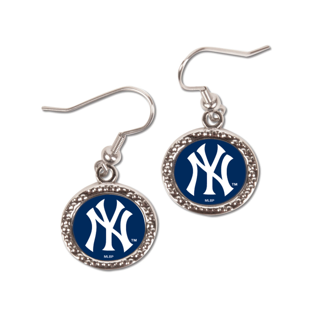 New York Yankees Earrings - Round Dangle
