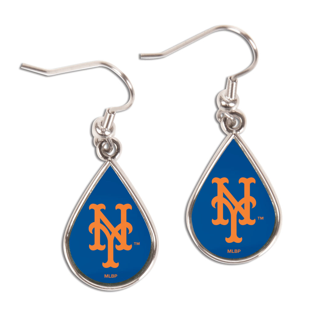 New York Mets Earrings - Tear Drop Dangle