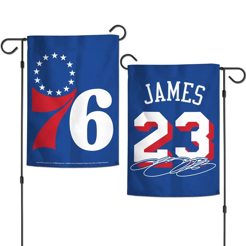 Philadelphia 76ers LeBron James Garden Flag - 2 Sided