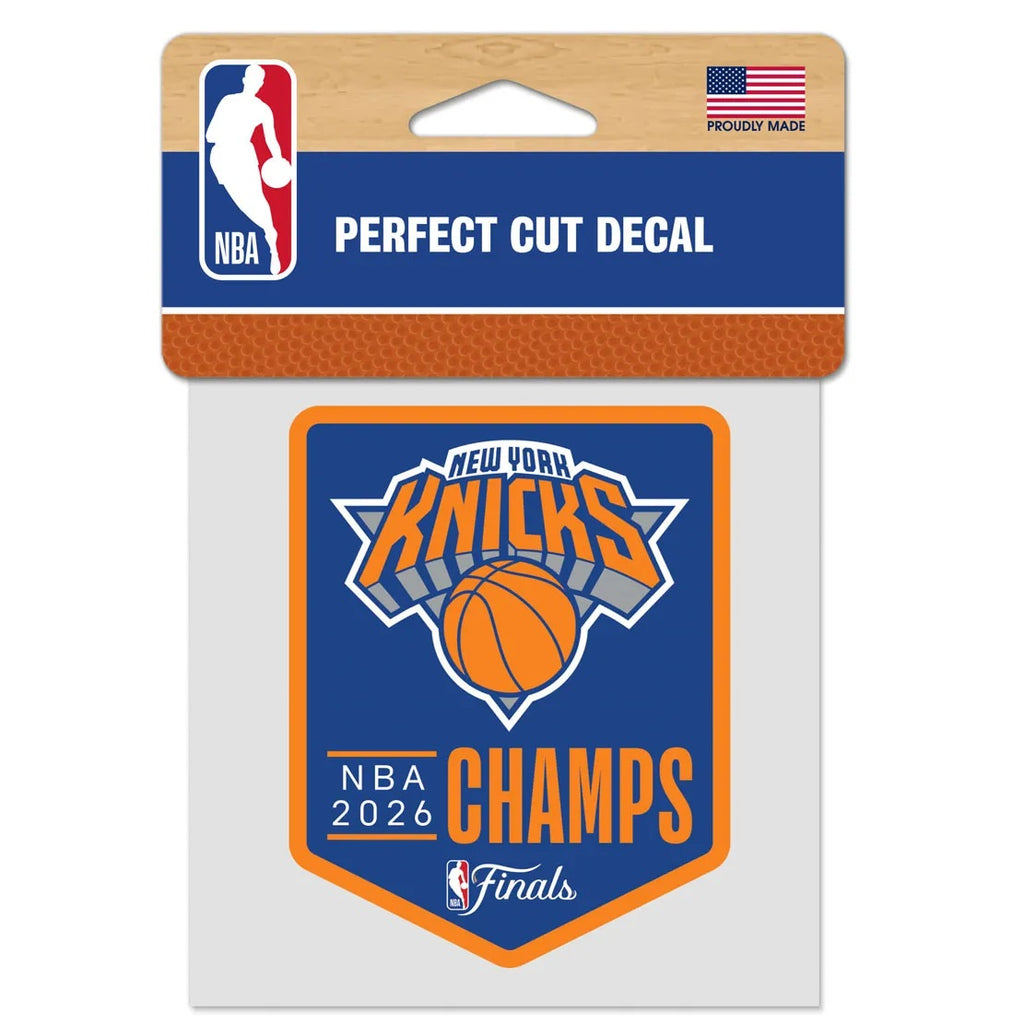 New York Knicks 2026 NBA Finals Champs 4" x 4" Vinyl Decal
