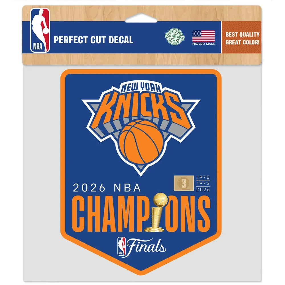New York Knicks 2026 NBA Finals Champs 8" x 8" Vinyl Decal