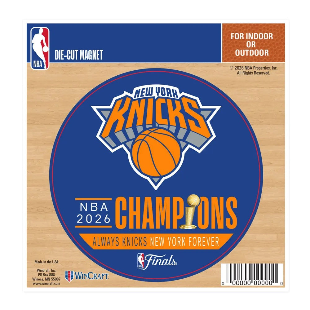 New York Knicks 2026 NBA Finals Champs 4" Round Magnet