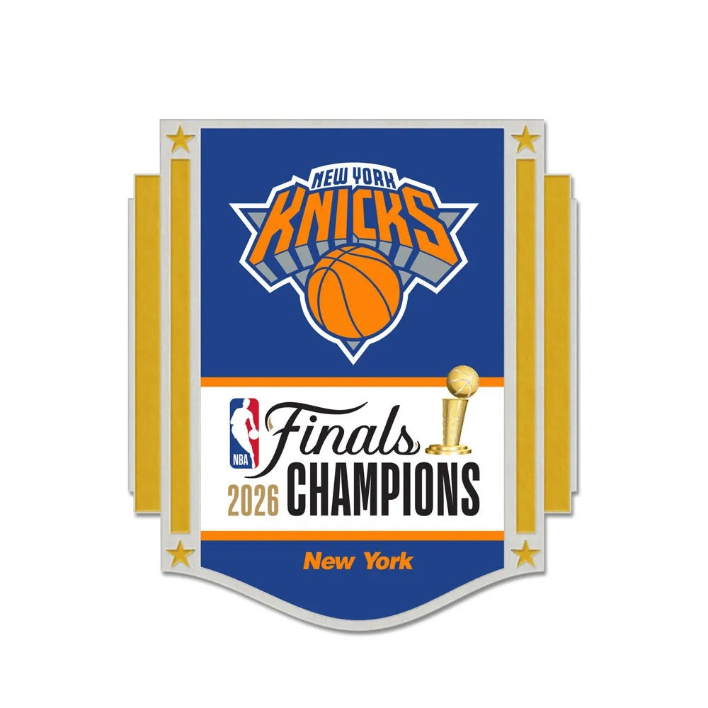 New York Knicks 2026 NBA Finals Champs Badge Pin