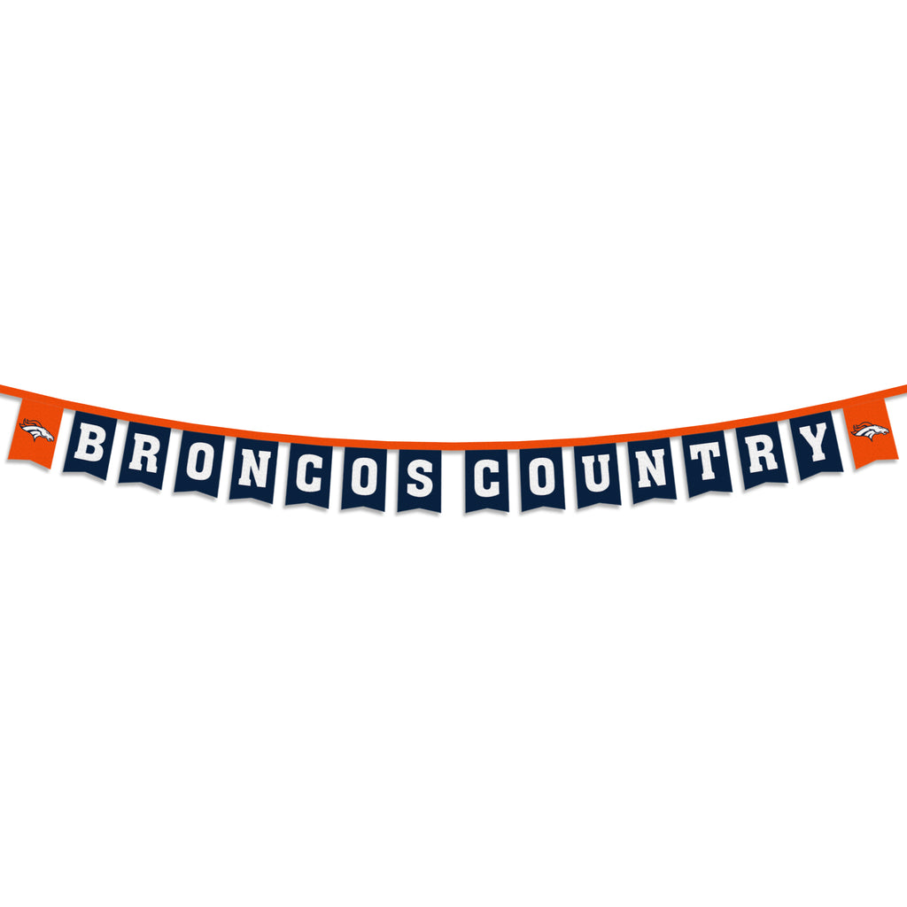 Denver Broncos 8' Party Banner